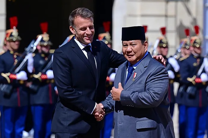 Presiden RI Prabowo Subianto dan Presiden Emmanuel Macron