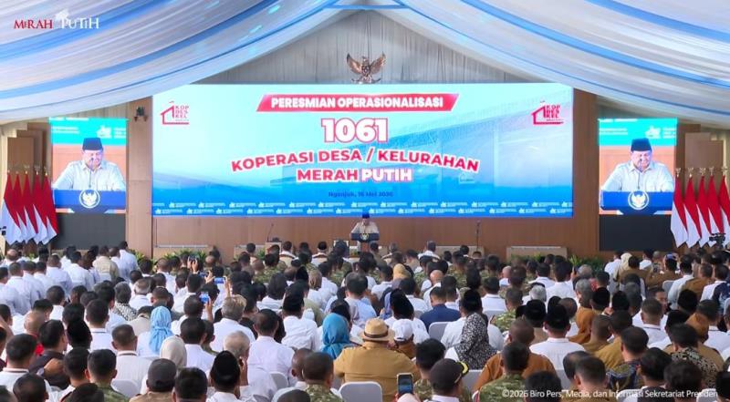 Prabowo Resmikan Koperasi Desa Merah Putih