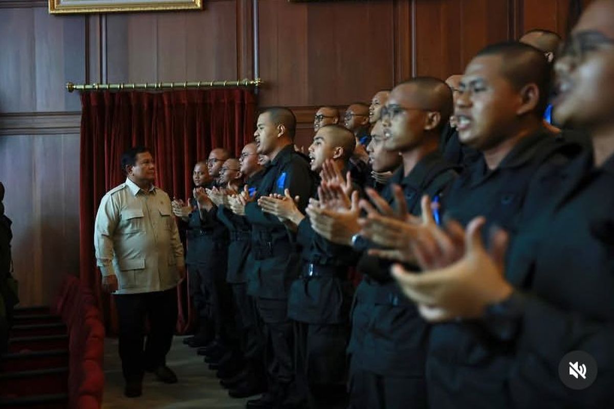 Prabowo saat menemui peserta