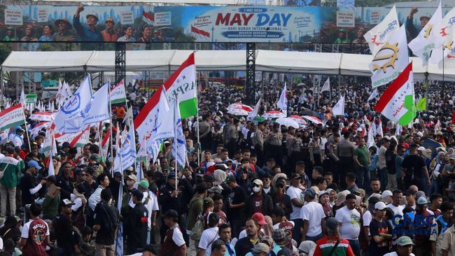 Presiden Prabowo hadir di Perayaan May Day