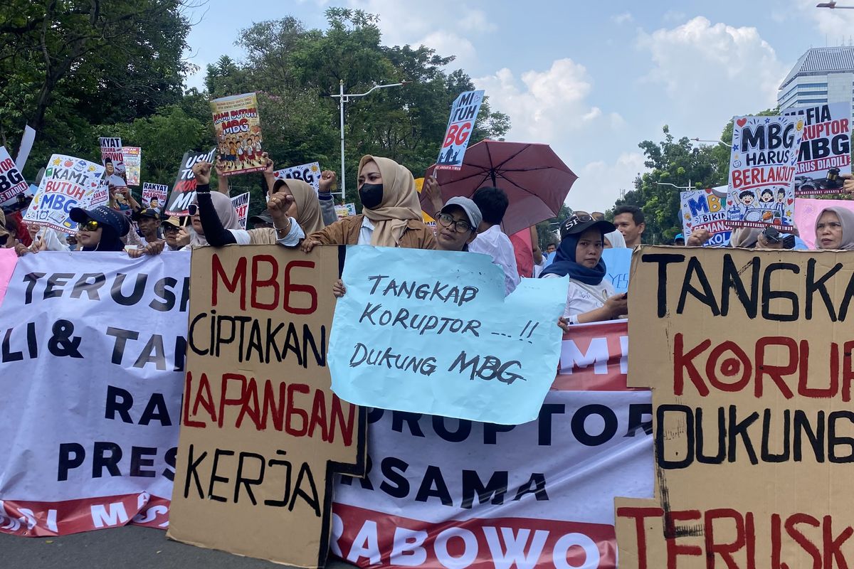 Demonstrasi dukung MBG