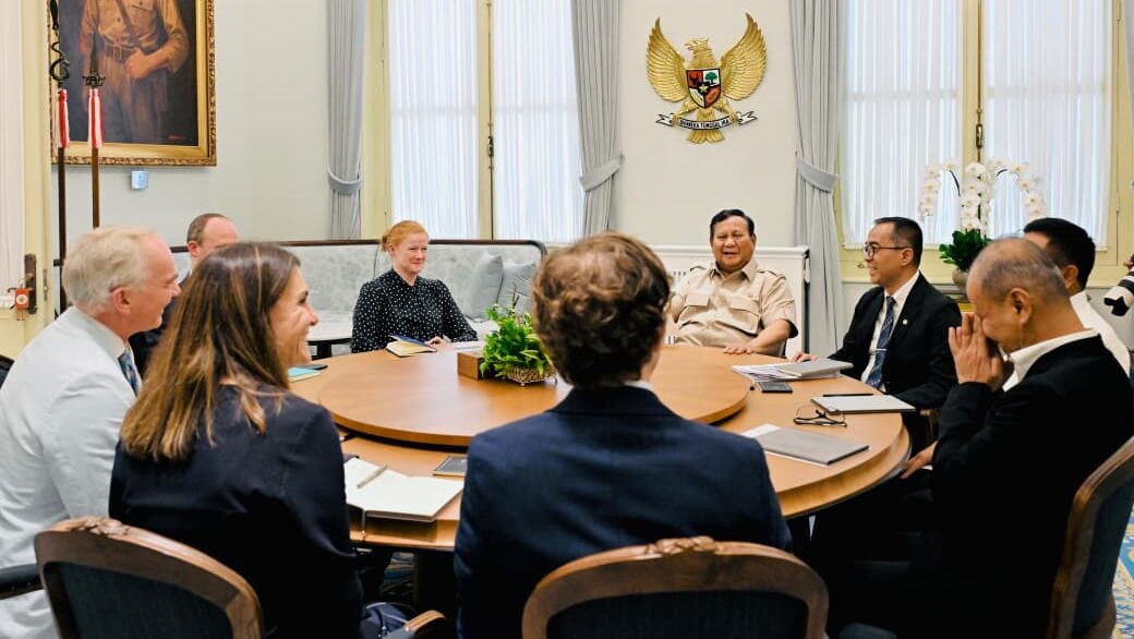 Presiden Prabowo Subianto menerima delegasi Imperial College London di Istana Merdeka, Jakarta, pada Senin, 22 Juni 2026.