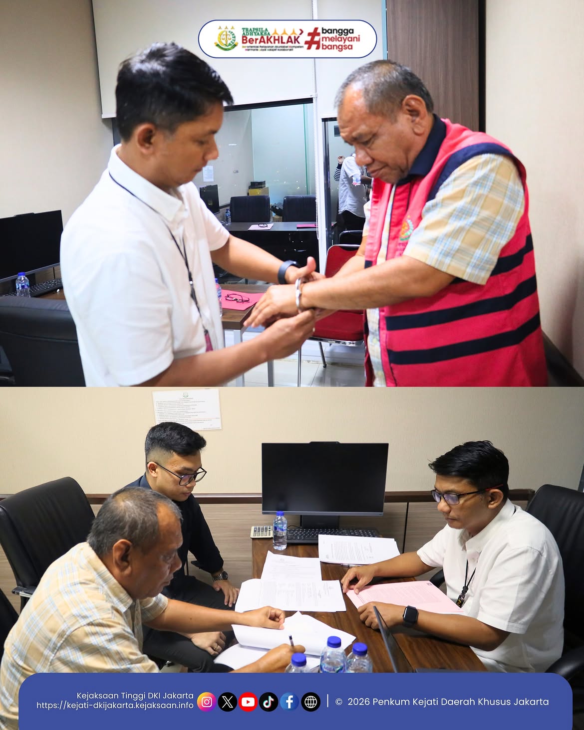 Kejaksaan Tinggi Daerah Khusus Jakarta menetapkan Direktur PT CV Asaykhana berinisial JND sebagai tersangka dugaan korupsi belanja rutin Ditjen Cipta Karya.
