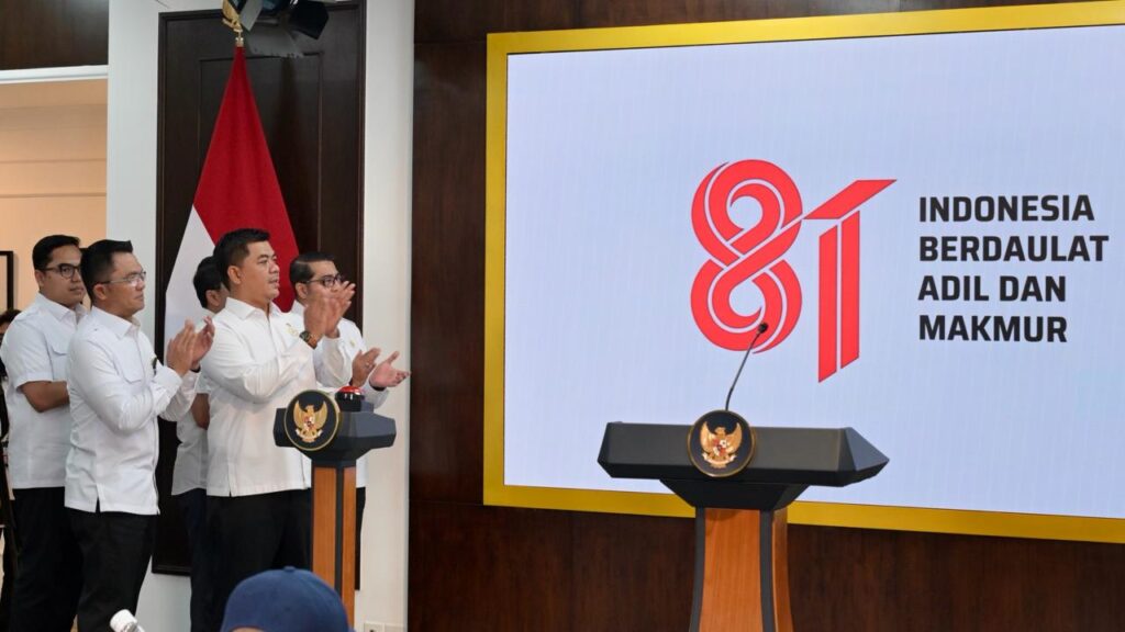 Peluncuran logo HUT ke-81 Kemerdekaan RI di Istana Kepresidenan Jakarta. Foto: setkab.go.id